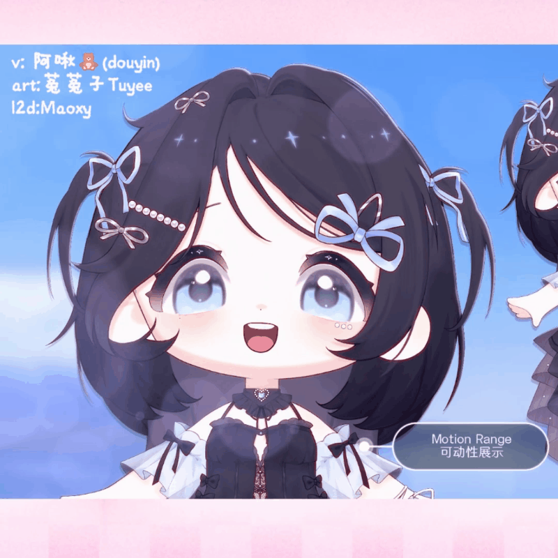 Live2D Rigging - Chibi (Project Ajiu SL 阿啾 崧蓝社)